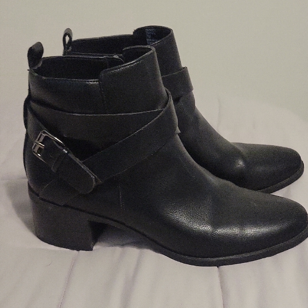 Anne Klein Black Ankle Boots